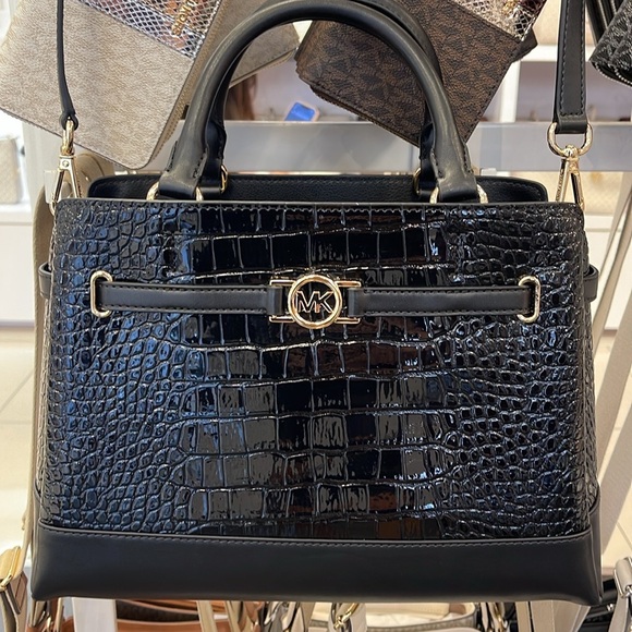 MICHAEL KORS Reed Lg Leather Belted Satchel Crossbody Handbag CZ
Crocodile - Picture 9 of 16